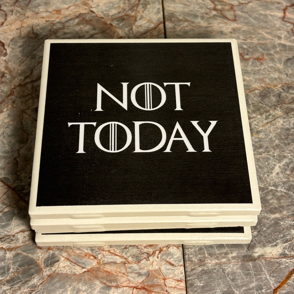 Game of Thrones “Not Today” Coaster Set of 4 GOT